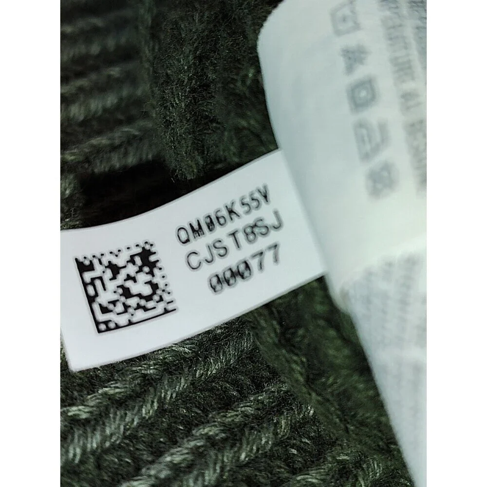 Aerie Women's Green Cable Knit V-Neck Slouchy Long Sleeve Sweater Size Small